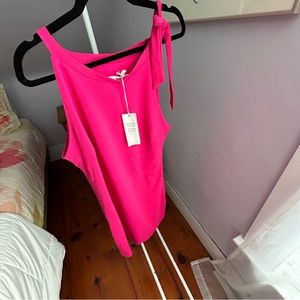 NWT Sabrina Diamanti - neck tie halter dress Pink large